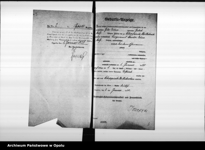 Obraz 11 z jednostki "[Akta zbiorowe Urzędu Stanu Cywilnego - urodzenia]"