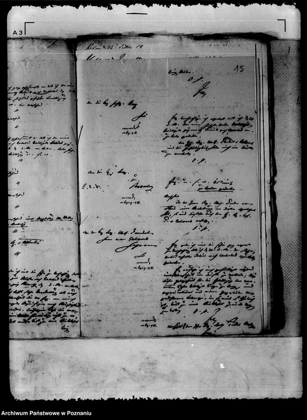 Obraz 20 z jednostki "Die dem Herrn Oberpräsidenten von Zerboni erteilten Urlaube."