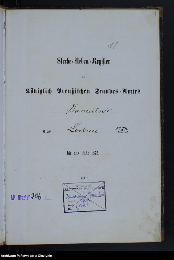 Obraz 3 z jednostki "Sterbe-Neben-Register Nr 1 - 37"