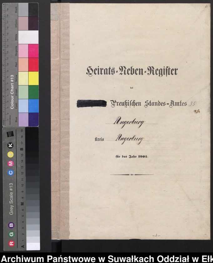 image.from.unit.number "Heirats-Neben-Register des Preussischen Standes-Amtes Angerburg Kreis Angerburg"