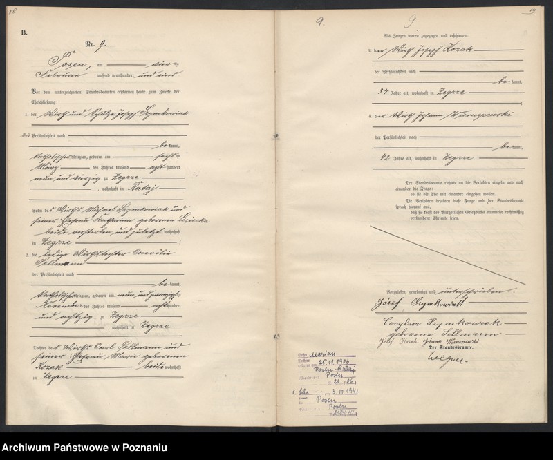 Obraz 11 z jednostki "Księga miejscowa małżeństw"