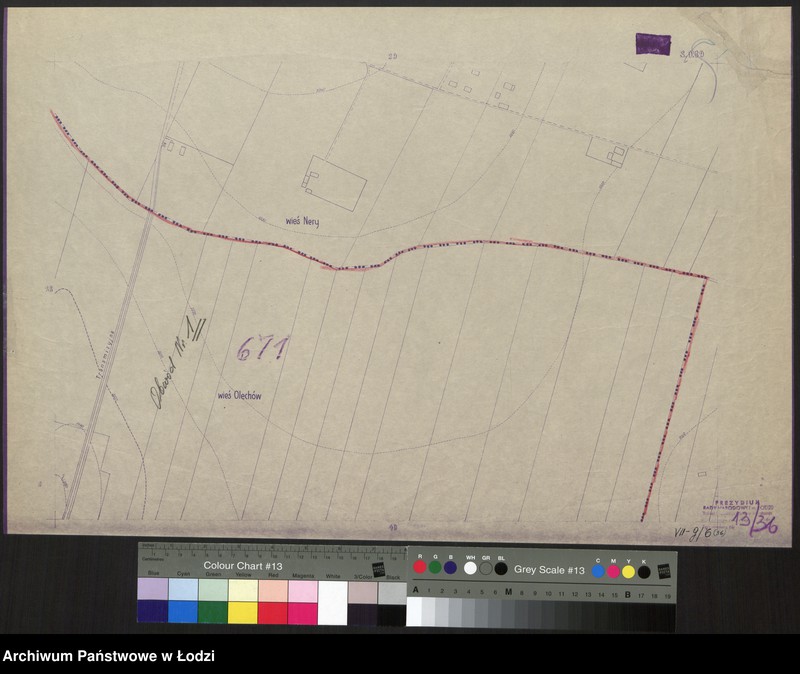 Obraz 1 z jednostki "Plan m. Łodzi 1:2000 z oznaczeniem podziału miasta na Obwody Komitetów Blokowych. Sekcja SO 39"
