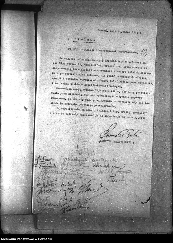 Obraz 16 z jednostki "Okólniki i rozporządzenia wewnętrzne dep."