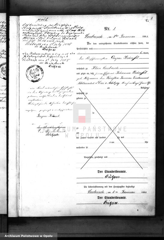 image.from.unit.number "Sterbe-Neben-Register Standes-Amt Leubusch 1883"
