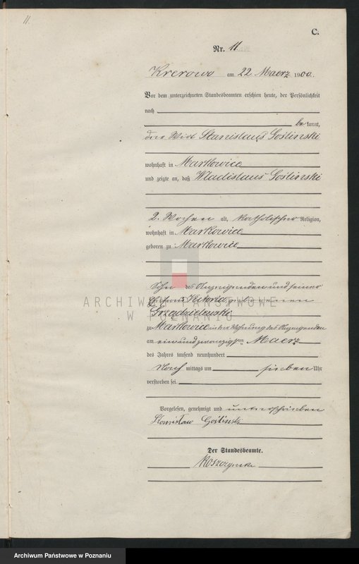 Obraz 14 z jednostki "Sterbe-Haupt-Register"
