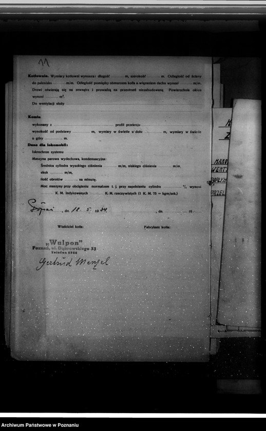 Obraz 15 z jednostki ""Wul-gum" Wulkanizacja opon i dętek samochodowych Poznań ul. Dąbrowskiego 33 G. Menzel nr woj. 6624"
