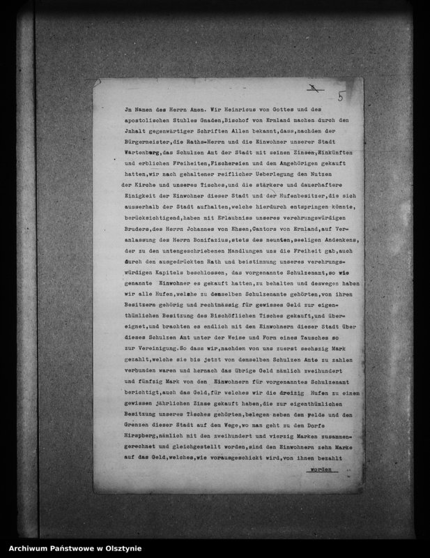 image.from.unit.number "Wartenburg /Stadt, Hospital, Kloster, Pfarrkirche, Erzpriesterei, Strafanstalt, Schule/ Wuttrienen [rysy historyczne]"