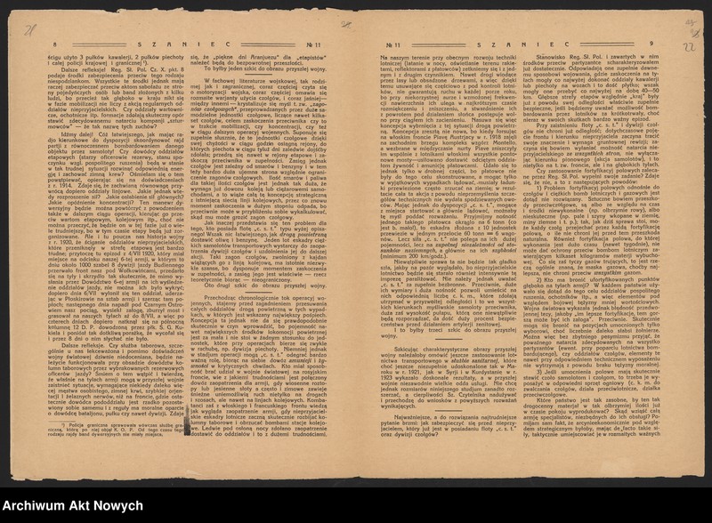Obraz 18 z jednostki "Kot Stanisław, historyk, działacz Stronnictwa Ludowego. Sytuacja w Polsce. Kontakty polityków opozycyjnych. Pismo "Szaniec" nr 11 z 1928 r."