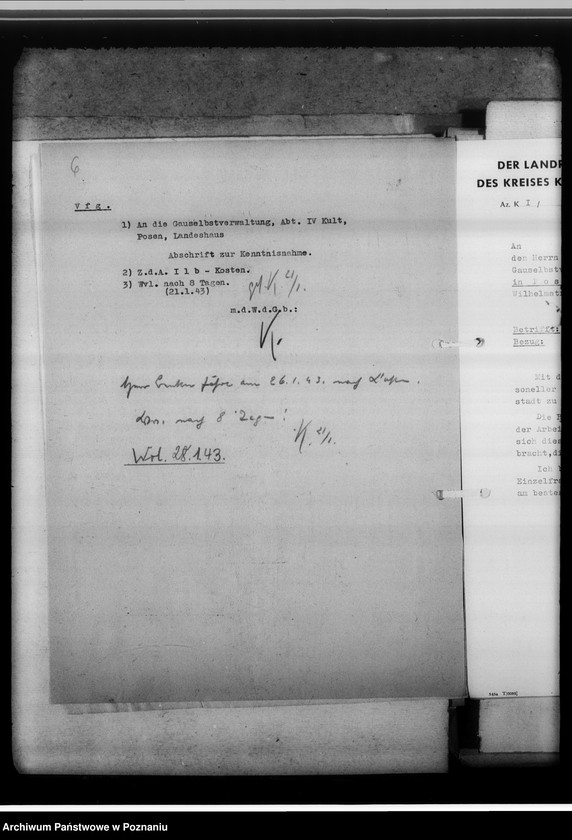 Obraz 9 z jednostki "[Korespondencja w sprawach organizacyjnych, sprawozdanie z działalności Kreissippenamt w Kościanie]"