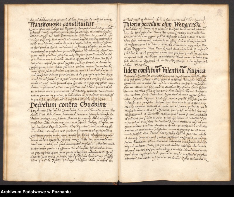 Obraz 16 z jednostki "Acta coram spectabilis consulatu Posnaniensi."