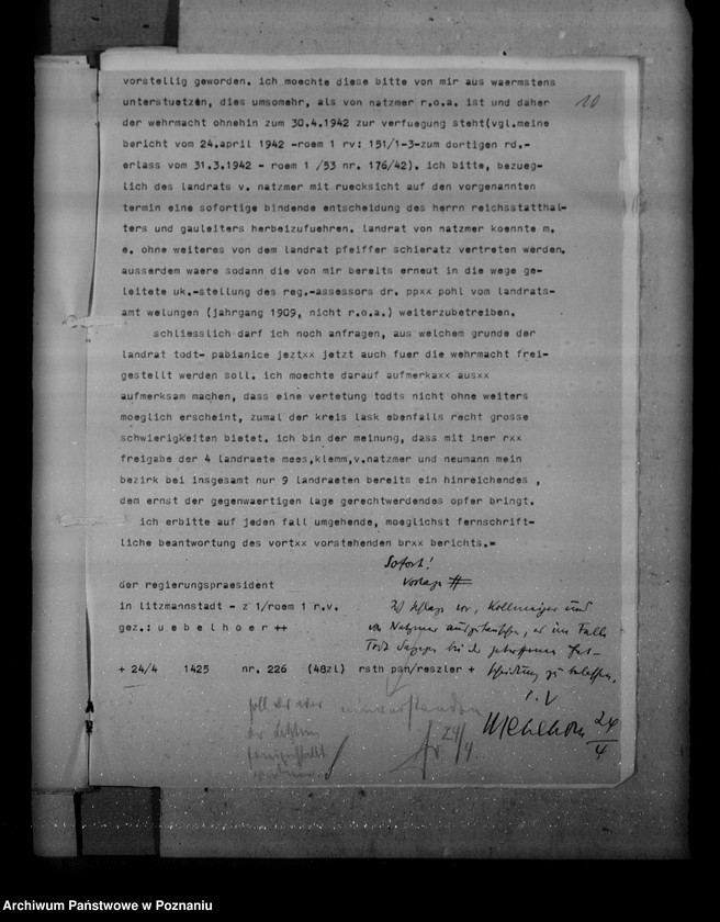 Obraz 17 z jednostki "Służba wojskowa landratów, Reg. Litzmannstadt (Łódź)"