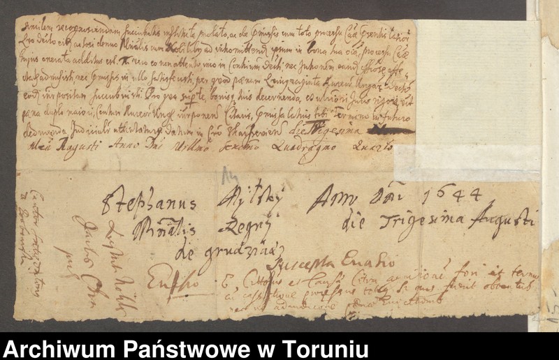 image.from.unit.number "Jan Kazimierz Kretkowski wojewoda brzesko-kujawski, żona Katarzyna Lukrecja z Guldensternów - akta procesowe, kontrakty, rejestr klejnotów pozostałych po Ignacym Kretkowskim, kwity, zezwolenia, kontrakty małżeńskie, protestacje, kontrakty dzierżaw"