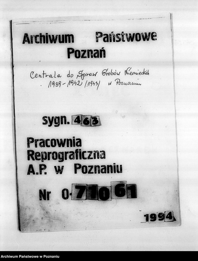 Obraz 1 z jednostki "Todesbescheinigungen I"