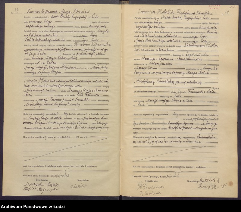 Obraz 12 z jednostki "Akta małżeństw"