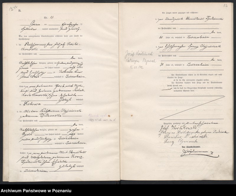 Obraz 14 z jednostki "Księga miejscowa małżeństw [Rejestr główny małżeństw]"