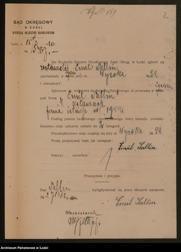 Obraz 4 z jednostki "Emil Sallin – restauracja"