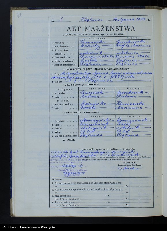 image.from.unit.number "Ksiega małżeństw Nr 1 - 11,1 - 14,1 - 14,1 - 6,1 - 14 i 1 - 6 /przepisana w języju polskim z oryginału niemieckiego w dniach 11.02.-16.02.1961/"