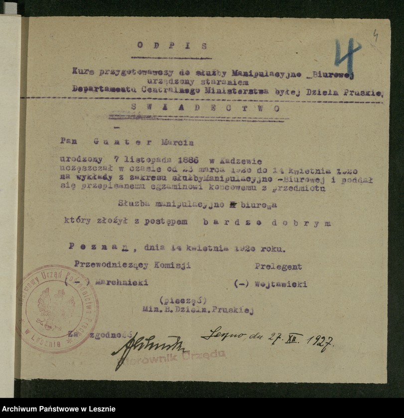 Obraz 6 z jednostki "[Gunter Marcin - akta osobowe]"