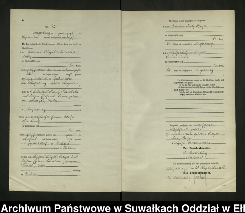 image.from.unit.number "[Heirats - Register (Neben - Register) Standesamt Angerburg einschl. der Bezirke, Gr. Strengeln, Prinowen und Kehlen Kreis Angerburg] No 60 bis 120"