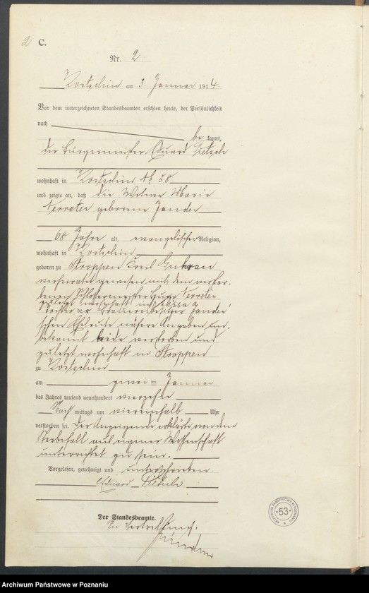 Obraz 4 z jednostki "Sterbe-Haupt-Register"