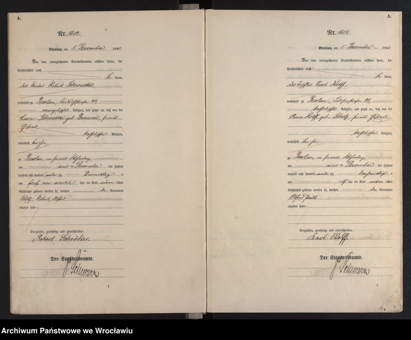 image.from.unit.number "Geburts-Haupt-Register Breslau II 1890 Band 15"