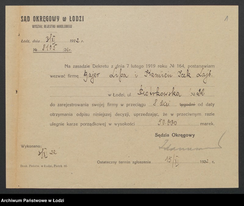 Obraz 3 z jednostki "Bajer i Kamień- handel manufakturą"