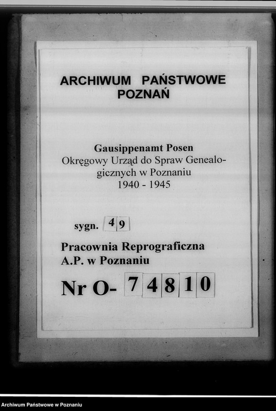 Obraz 18 z jednostki "Bevölkerungspolitische Angelegenheiten [korespondencja, odpisy aktów stanu cywilnego]"