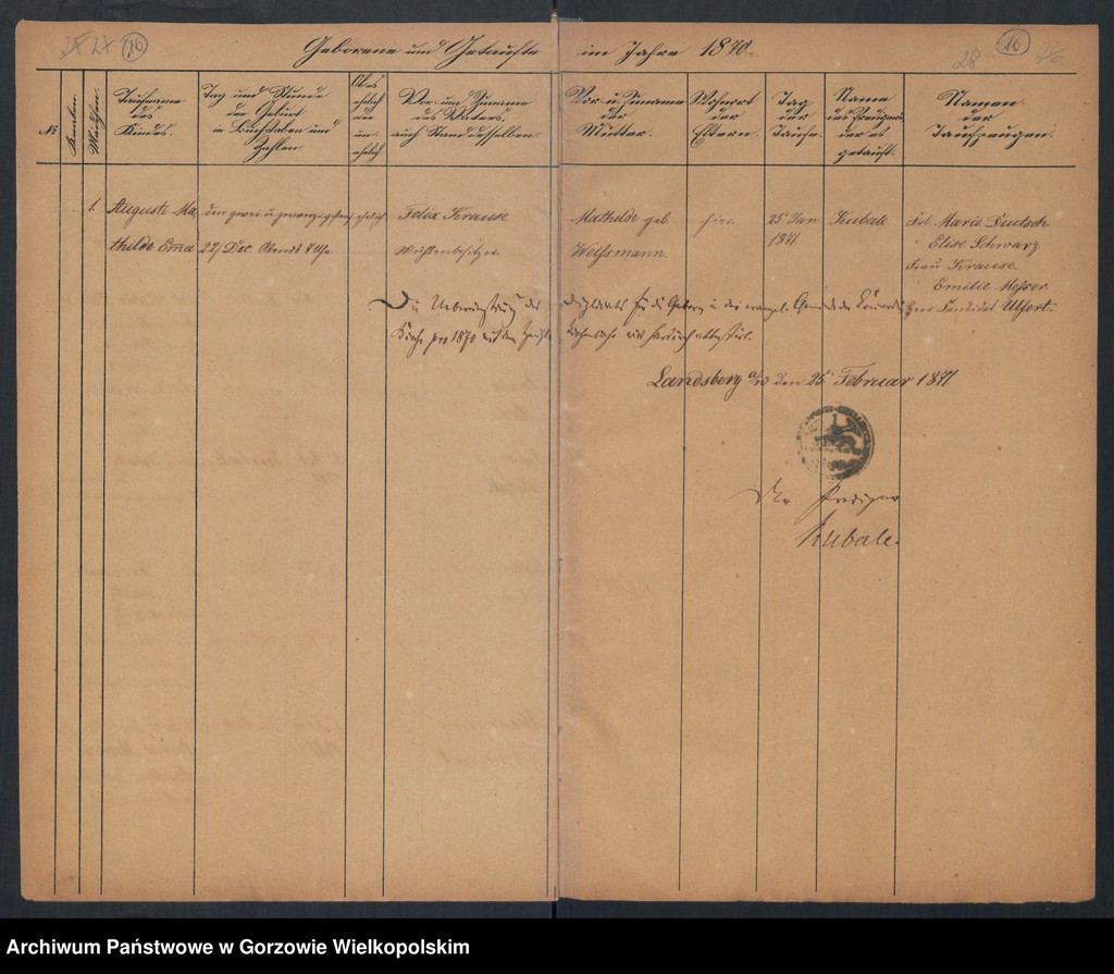 image.from.unit.number "Duplikate der Kirchenbücher Concordien Kirche zu Landsberg an der Warthe"