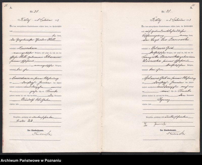 Obraz 18 z jednostki "Księga miejscowa urodzeń [Rejestr główny urodzeń]"