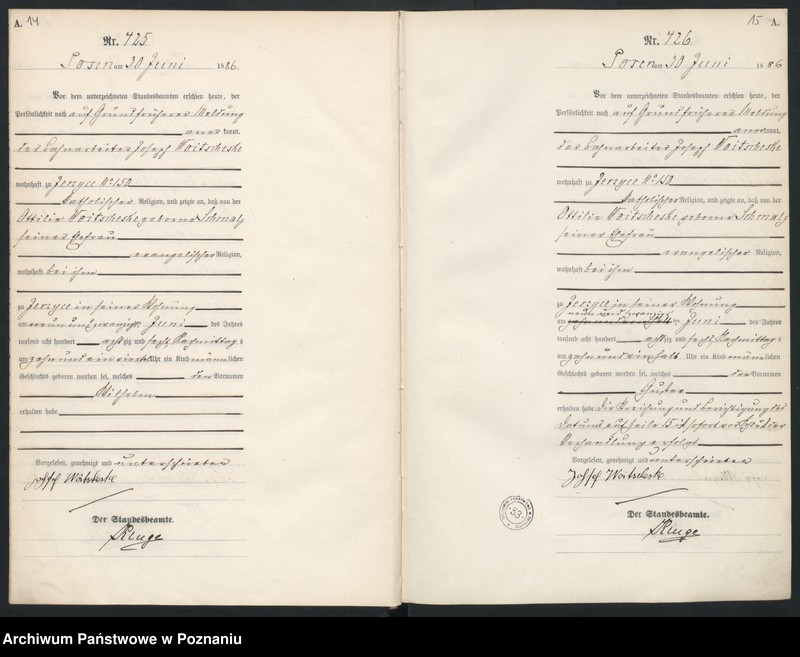 Obraz 11 z jednostki "Księga urodzeń t. II"