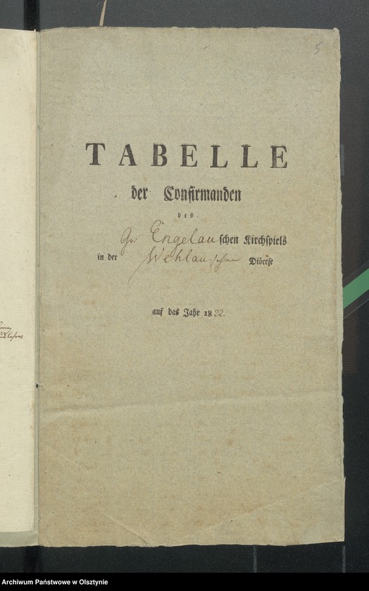 image.from.unit.number "Tabelle der Confirmanden des Gross Engelauschen Kirchspiels"