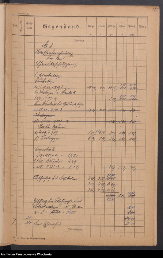 Obraz 17 z jednostki "Sonderentwurf und Kostenanschlag für einen Gerätenschuppen und ein Nadelschutzdach am Wehr in Bartheln"