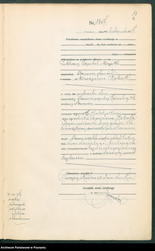 Obraz 15 z jednostki "Księga miejscowa zgonów tom IV [Rejestr główny zgonów]"