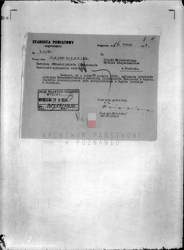 Obraz 12 z jednostki "/Wielkopolski Związek Rzemieślników Chrześcijan w Poznaniu/"