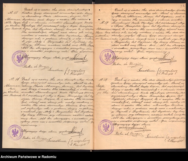 image.from.unit.number "[Duplikat akt urodzonych, zaślubionych i zmarłych Okręgu Bóżniczego Iłża za 1918 r.]"