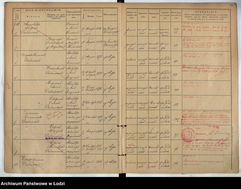 Obraz 8 z jednostki "[Księga ludności stałej m. Łodzi guberni piotrkowskiej nr domu 623-638a]"