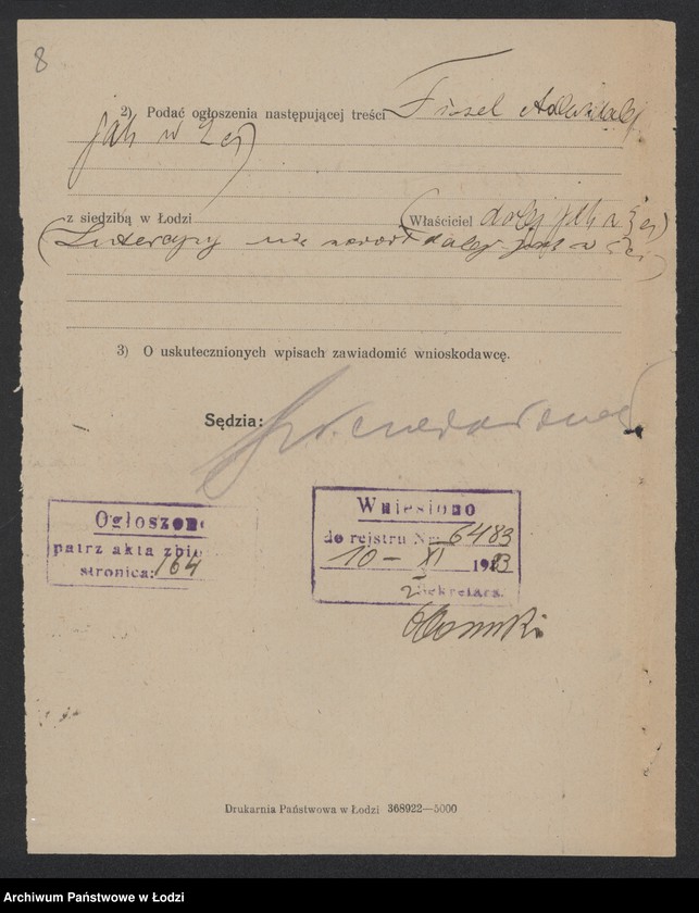 Obraz 10 z jednostki "Adler Fiszel- sprzedaż garderoby"