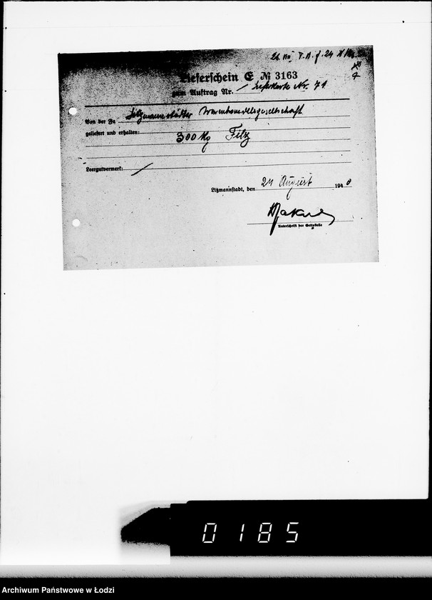 Obraz 11 z jednostki "Textil Waren Lieferscheine"