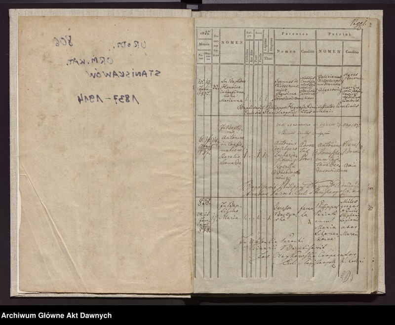image.from.unit "Parafia Stanisławów, ormiańska archidiecezja lwowska; Galicja, zabór austriacki. Księga metrykalna urodzeń."