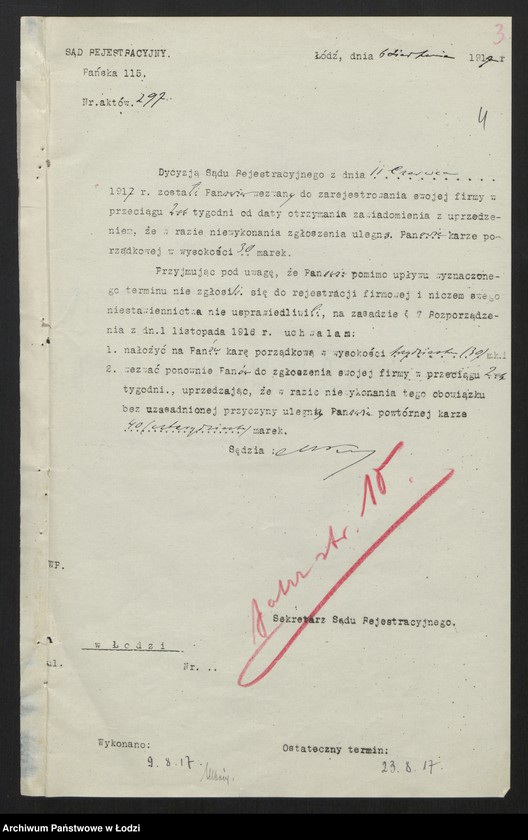 Obraz 6 z jednostki "Gerszon Weinberg i Majer Lipszyc- handel towarów manufakturowych"