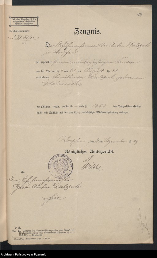 image.from.unit.number "Standesamtes Urkunden betreffends Sammelacten für Heiratssachen"