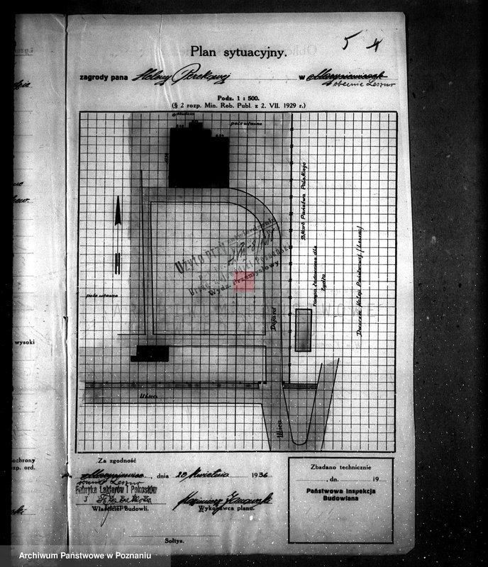 Obraz 9 z jednostki "Zatwierdzenie zakładu przemysłowego /fabryki farb/ H. Perek w Lesznie"
