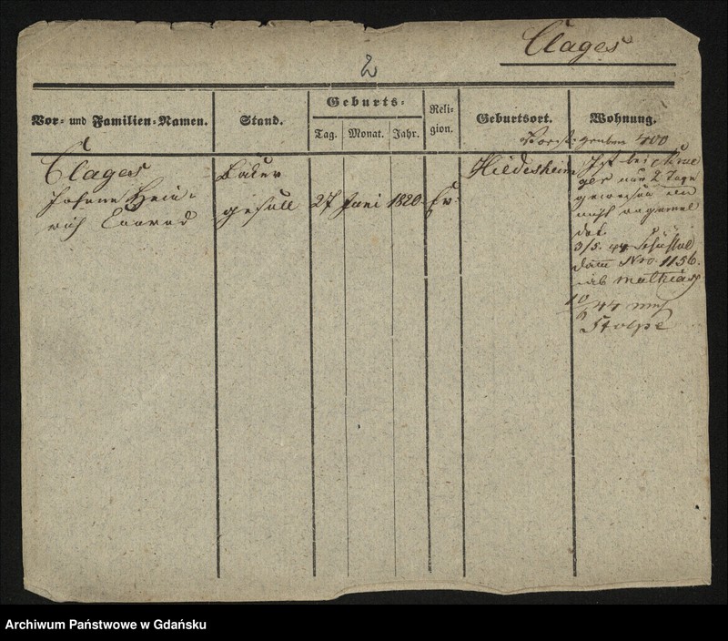 image.from.unit.number "Karty meldunkowe: Claer - Cohen"