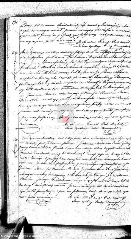 image.from.unit.number "Akta Zeszłych Gminy Krasnopolskiey Powiatu Seyneńskiego od 1-go Stycznia 1825. Województwo Augstowskie."