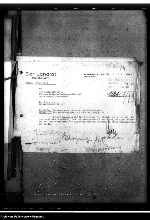 Obraz 20 z jednostki "Studenteneinsatz während der Semsterferien am Behelfsheimbau"