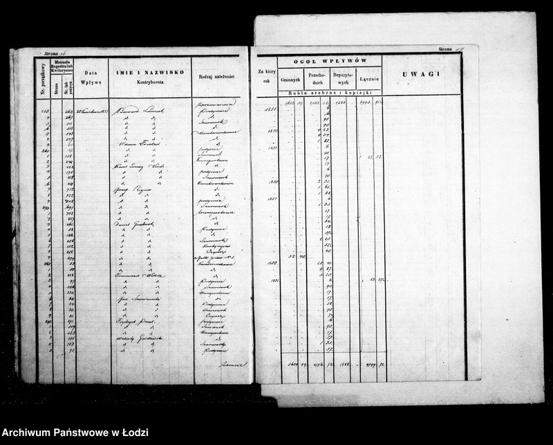 Obraz 13 z jednostki "Dziennik przychodu i wydatku kasy ekonomicznej m. Łodzi na r. 1851"