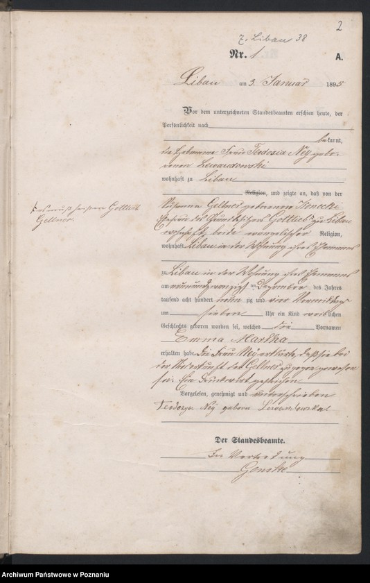 Obraz 4 z jednostki "Geburts-Hauptregister"