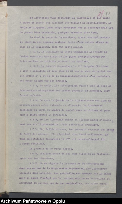 Obraz 14 z jednostki "Entrees-Pieces emanant des autorites Subordonnees-Evenements /Korespondencja od jednostek podległych w sprawie zdarzenia z miesiąca VI.1921/ 1-25.06.1921"