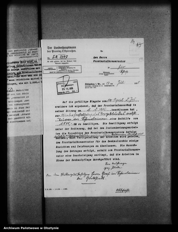 image.from.unit.number "Schmolainen, Torturm und Schloss"