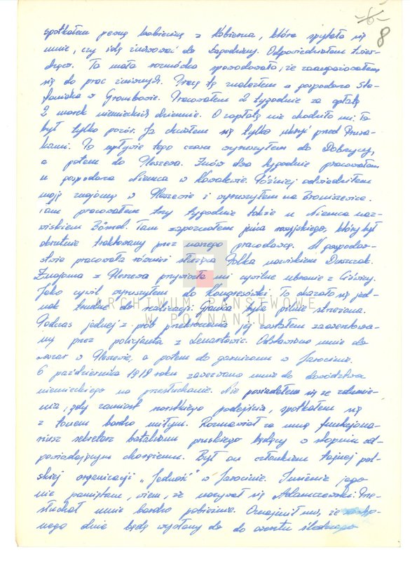 Obraz 20 z jednostki "Relacje i wspomnienia dotyczące powstania wielkopolskiego w Jarocinie i okolicy."